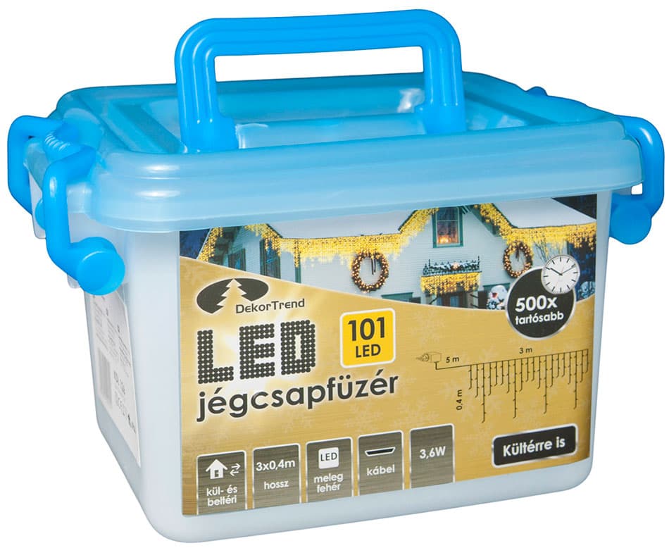 Novogodišnja LED Svetleća Zavesa Za Spoljnu i Unutrašnju Upotrebu 3 x 0.4 m