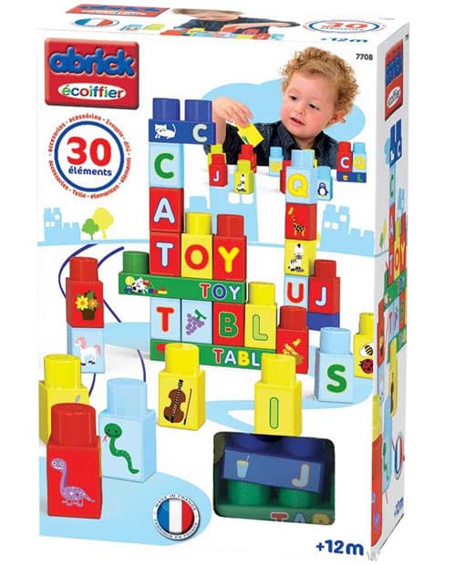 Ecoiffier Abrick Kocke sa slovima u kutiji 30 komada SM007708