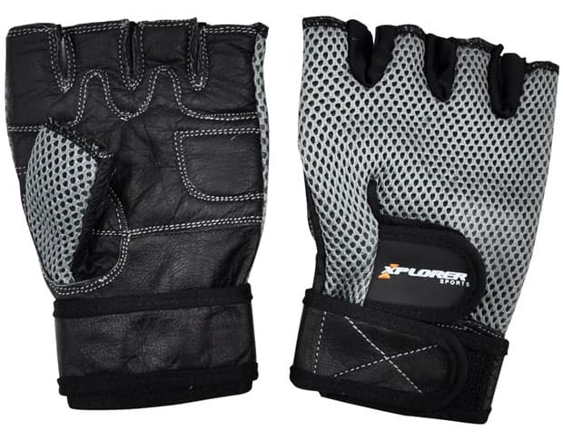 Fitnes rukavice Xplorer sive koža XL 06653