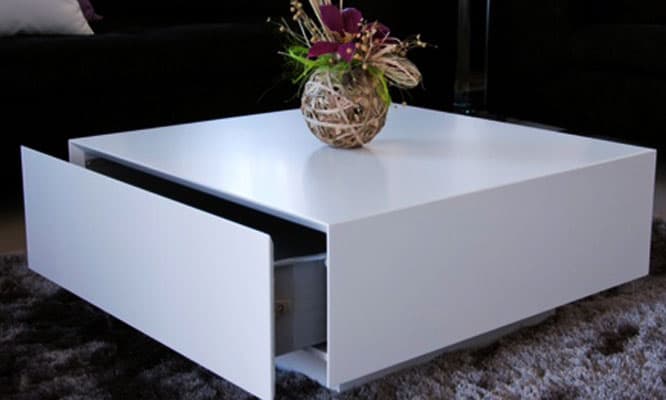 Klub Sto Maxx 110 x 65 x 35 cm Sa Jednom Fiokom White