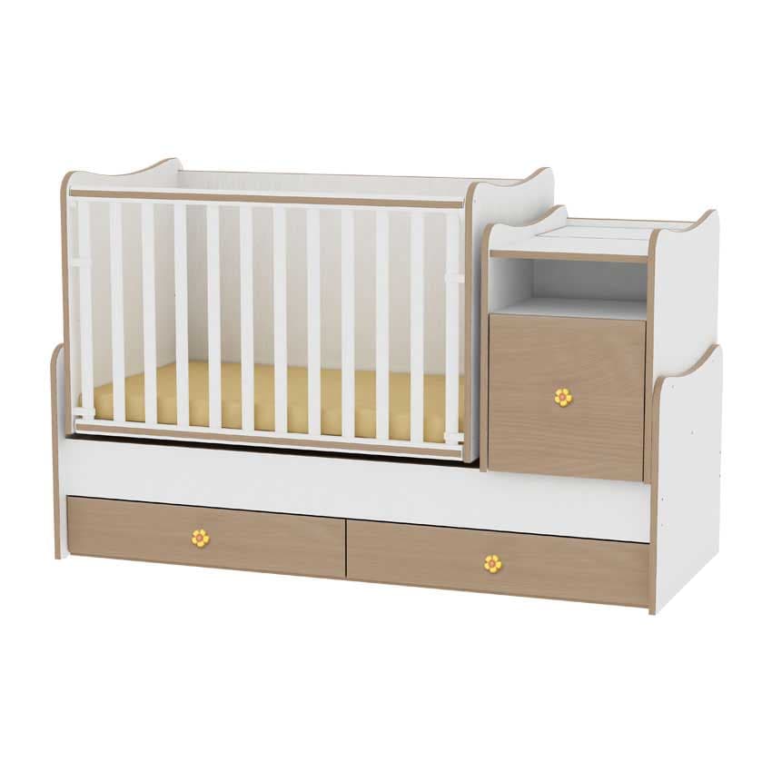 Lorelli Drveni krevetac za bebu Trend Plus White Beech