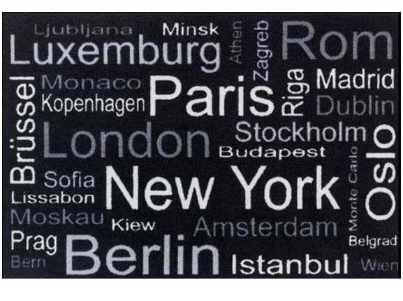 Otirač Astra Homelike Towns black 50x70