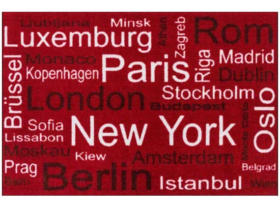 Otirač Astra Homelike Towns red 50x70