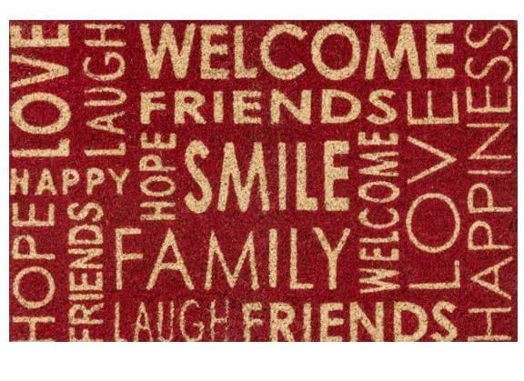 Otirač Astra Coco style Lettering red 40x60 cm