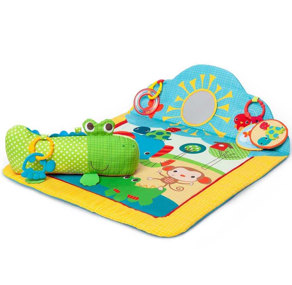 Bright Starts Bebi prostirka za igru sa jastučićem Nežni Krokodil