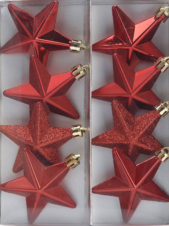Komplet Ukrasa Za Jelku - Zvezde - Red
