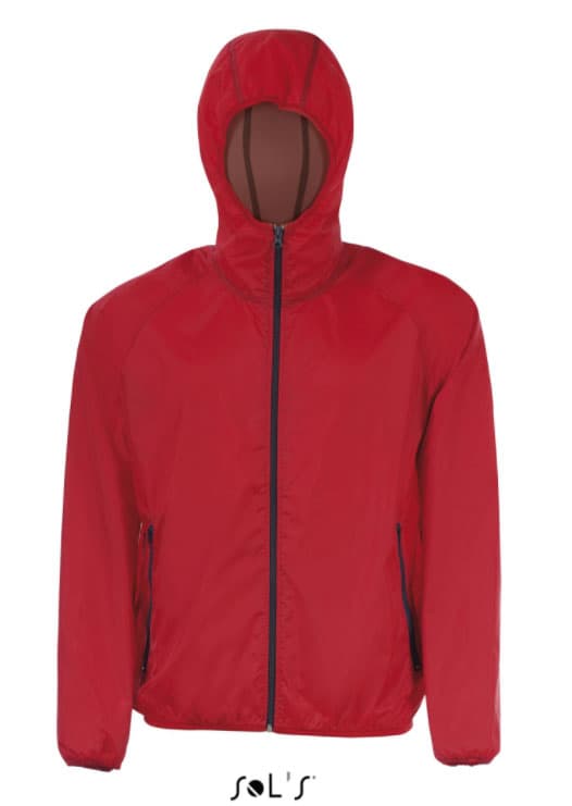 Sols Jakna vetrovka unisex Shore Red veličina L 01169