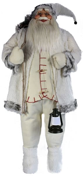 Velika Figura Deda Mraza Sa Fenjerom - 120 cm