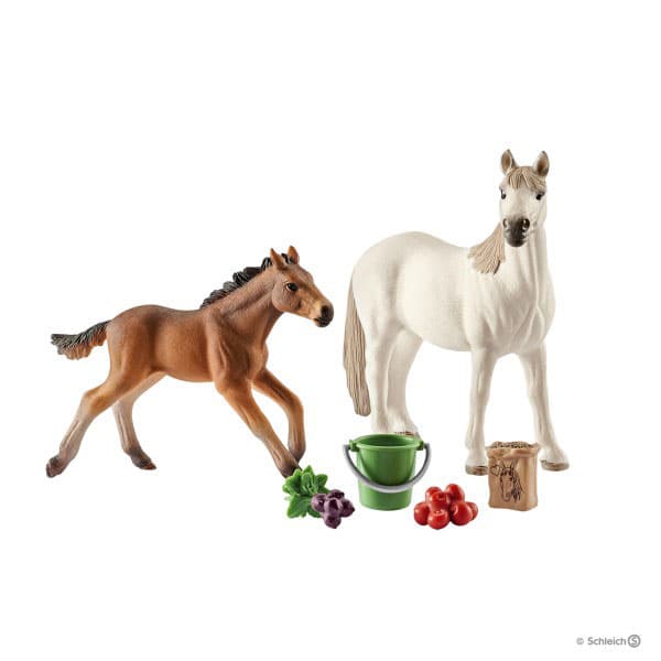 Schleich Figurice Domaće životinje - Konji - Mustang kobila i ždrebe 42390