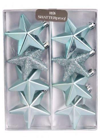 Komplet Ukrasa Za Jelku - Zvezde Tirkizne boje