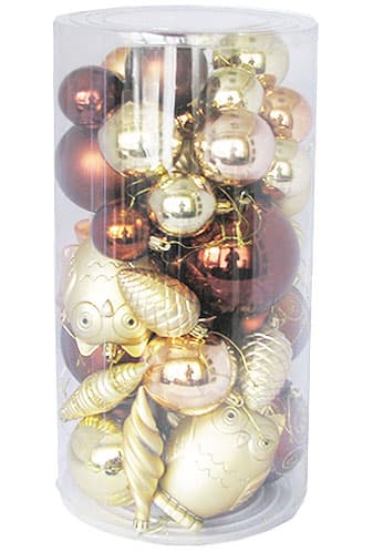 Novogodišnji ukrasi Set 47 komada Raznobojni