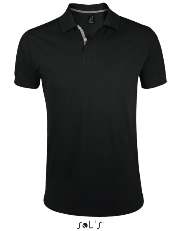 Sols Portland Muška majica sa kragnom vel. XL Black 00574