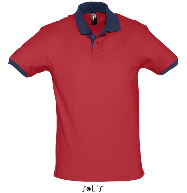 Muška majica sa kragnom veličina XL Sols Prince Red/French Navy 11369