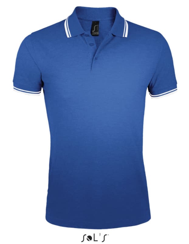 Polo majica za muškarce veličina L Sols Pasadena Royal Blue/White 00577