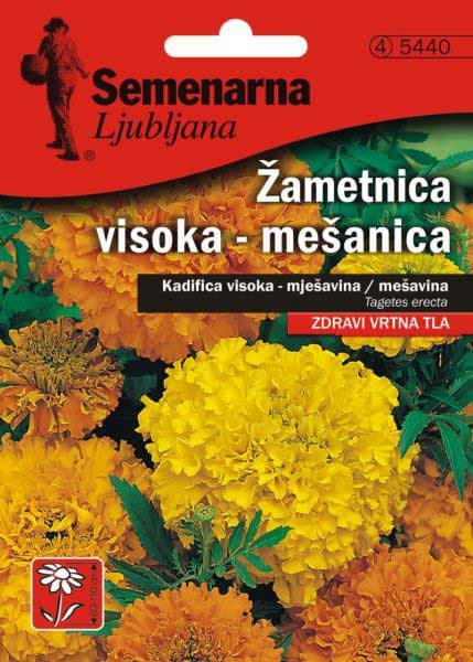 Seme za sadnju - cveće Kadifa visoka - mešavina - Tagetes erecta 5440