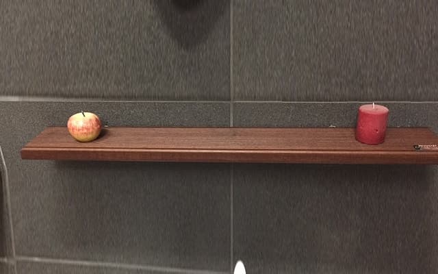 Polica etažer za kupatilo - tikovina 52 cm