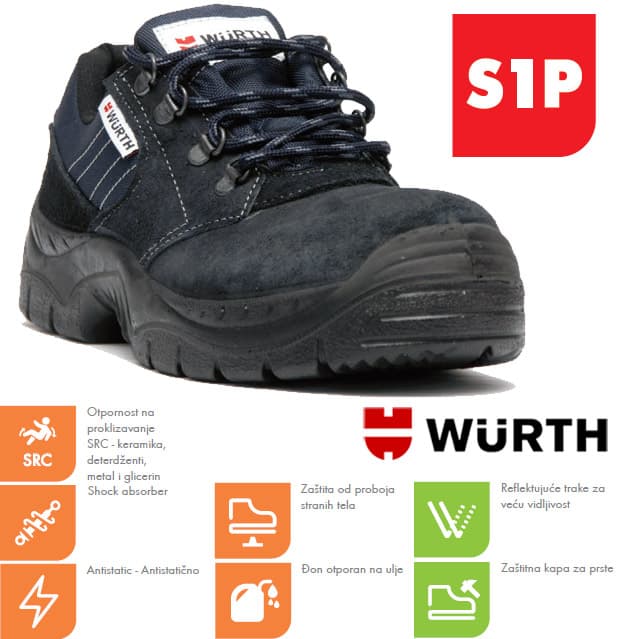 Wurth Bezbednosne cipele Monza S1P plitke vel. 45