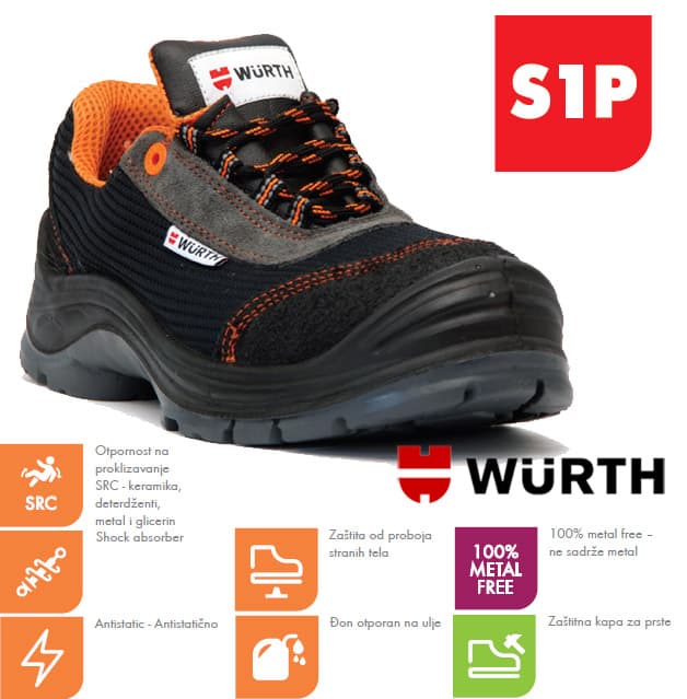 Wurth Bezbednosne cipele Atina S1P plitke vel. 41