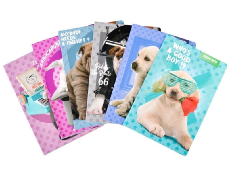 A5 Sveske na široke linije - pakovanje 10 komada Fuzzy Pets