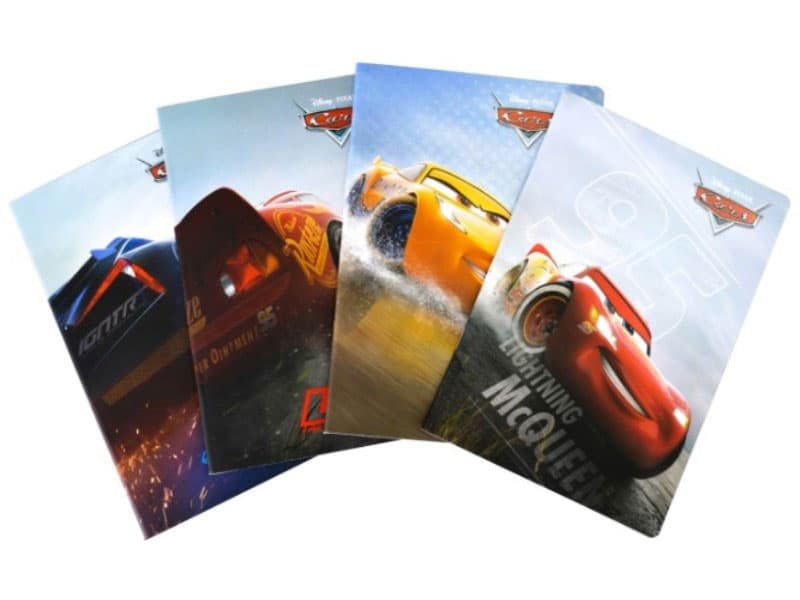 Velike sveske u kvadratiće 10 komada - Disney Cars