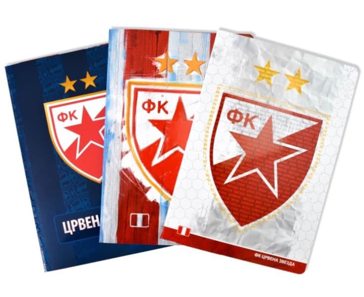 Male sveske u kvadratiće 10 komada - FK Crvena Zvezda