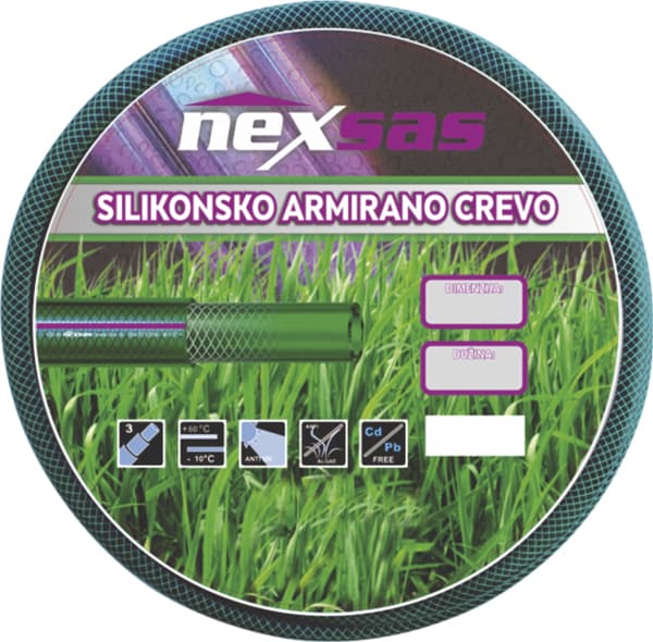Nexsas Silikonsko armirano crevo za zalivanje 1/2x25m