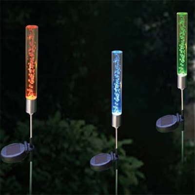 Ubodna solarna lampa sa mehurićima - set 3 komada
