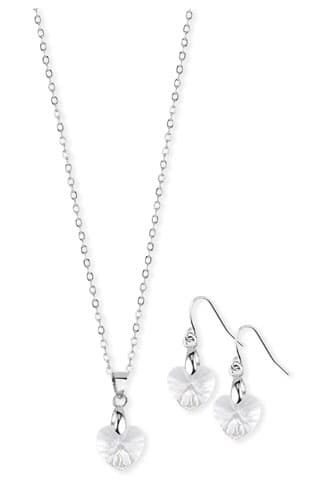 Set minđuše i ogrlica - srce