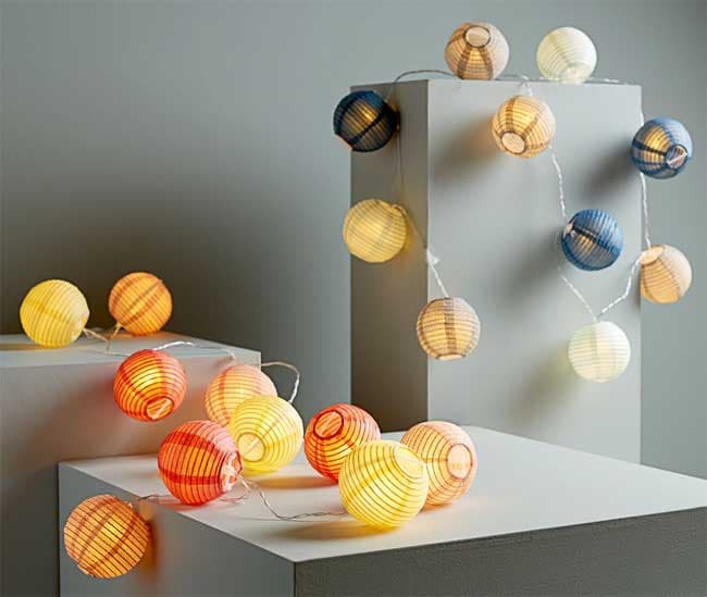 Novogodišnje lampice na baterije 10LED 165cm Assorted