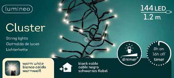 Lumineo Novogodišnje lampice za spoljnu i unutrašnju upotrebu 120cm 144 LED 49.4676