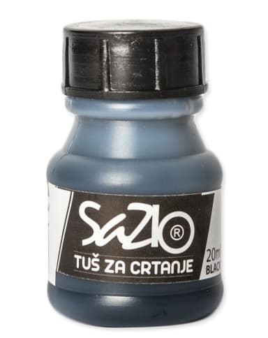 SAZIO Tuš za crtanje - crni 400gr 400100