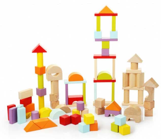 Cubika Drvene kocke Blokovi 80 elemenata 13821