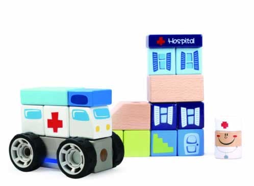 Top Bright Drveni blokovi za igru Bolnica