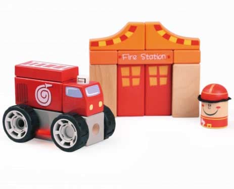 Top Bright Drveni blokovi za igru Vatrogasac