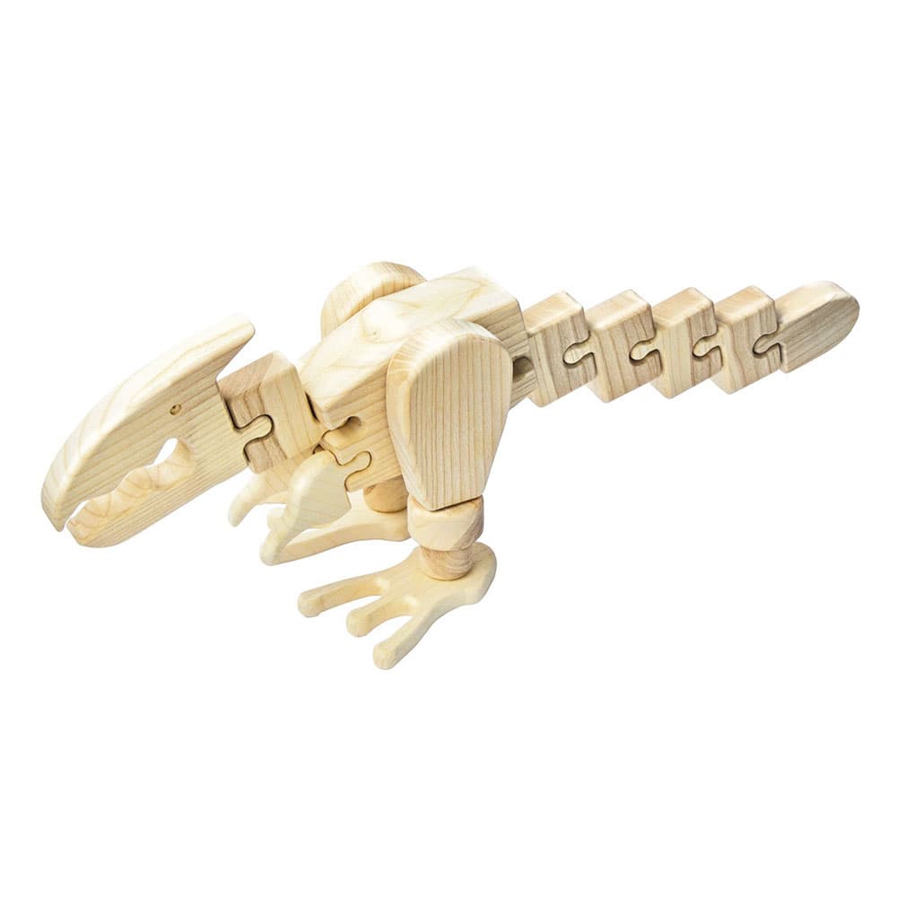 PIKA PAU Drvena igračka T-Rex dinosaurus slagalica od 12 delova