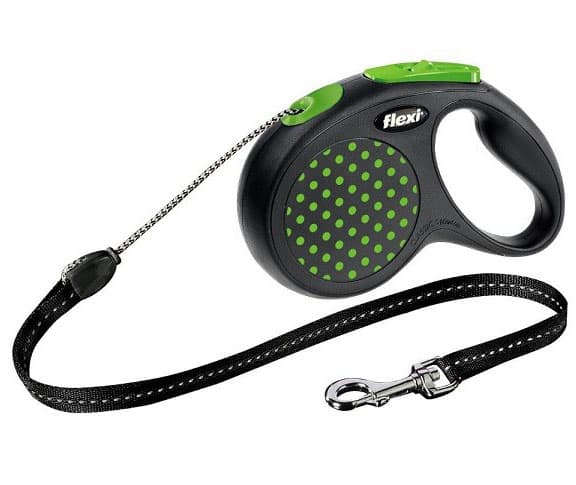 Povodac za psa Flexi Design M Cord 5m Green