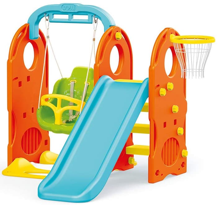 Igraonica sa toboganom ljuljaškom i košem Dolu Toys 3023