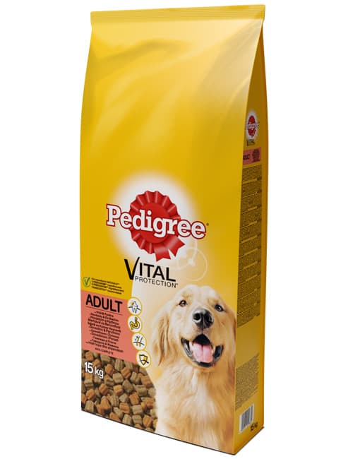 Hrana za odrasle pse Pedigree Briketi Govedina i piletina 15kg