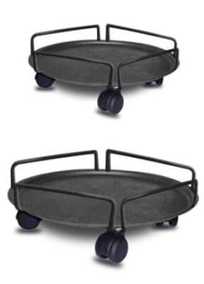 Podmetač za cveće na točkovima, sa ogradicom Ø300mm 2174