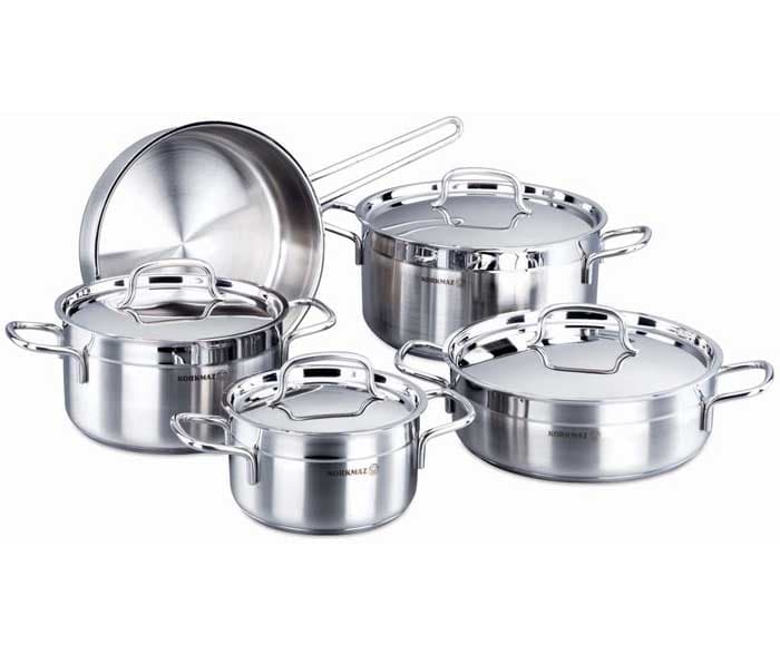 Korkmaz Alfa Set INOX posuđa 9 delova A1660