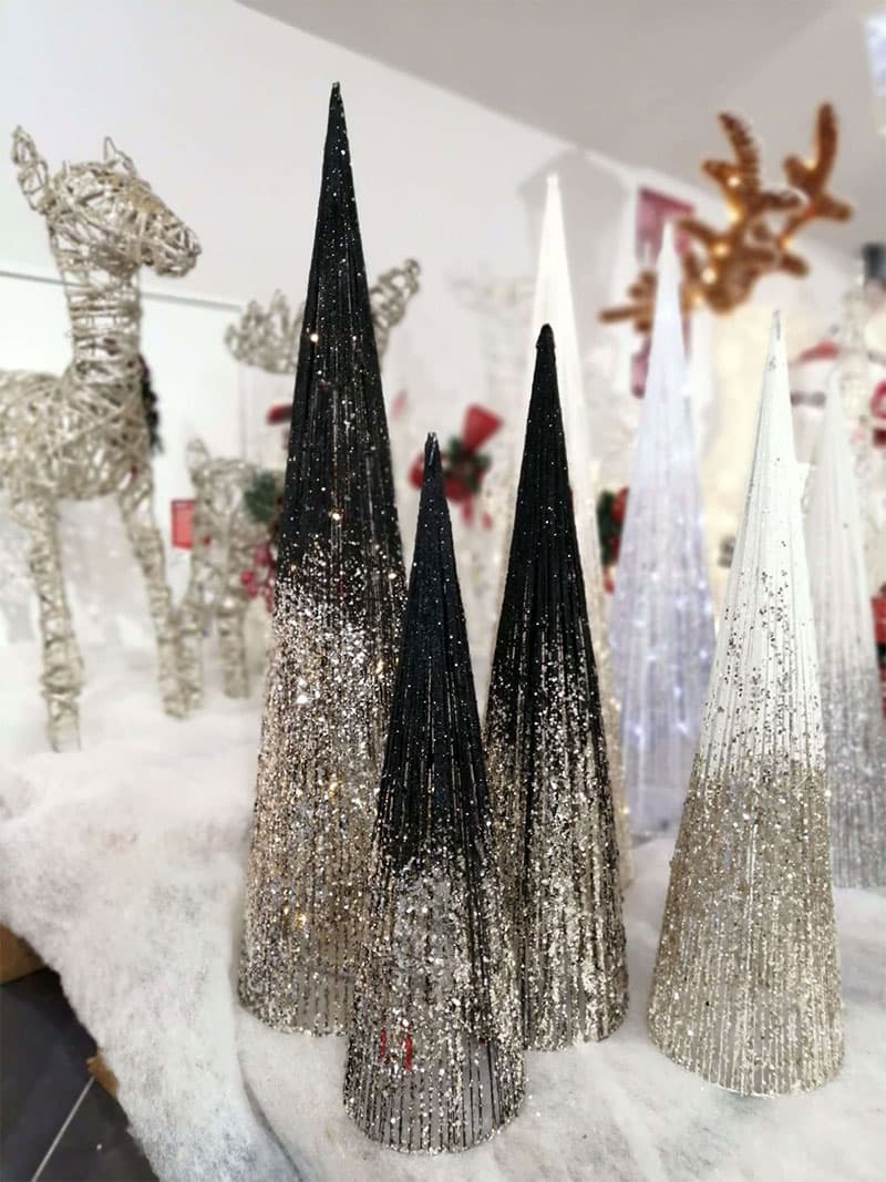 Svetleća LED Kupa Shiny Cone Black 60 cm