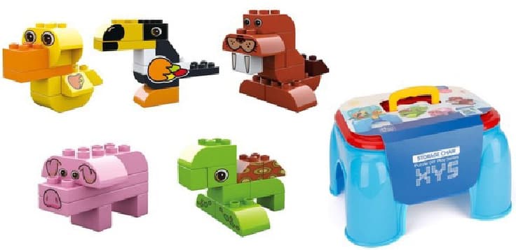 Dečije kocke Plastične kocke ŽIVOTINJE 45 delova 876034