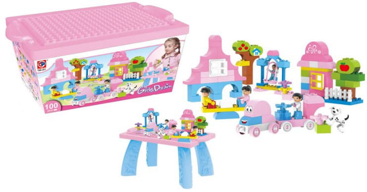 Dečije kocke Plastične kocke KUĆA IZ SNOVA 100 delova 876037