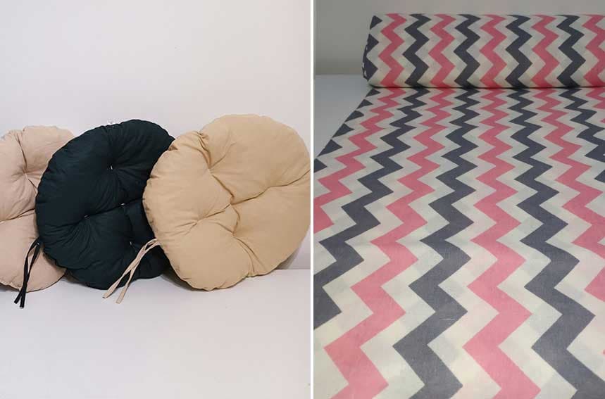 Okrugli jastuk sedalica za stolice 50 cm - Cik Cak Red