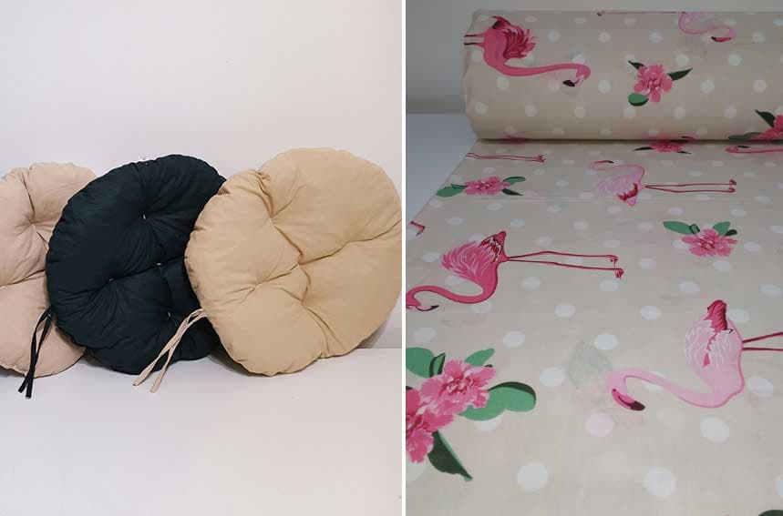 Okrugli jastuk sedalica za stolice 50 cm - Flamingo