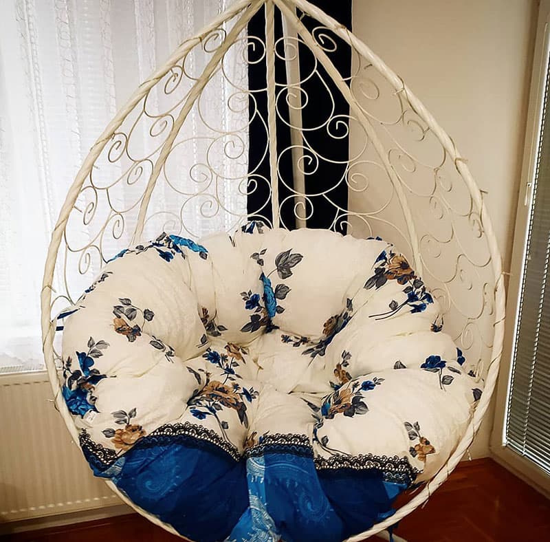 Jastuk Za Jaje Baštensku Ljuljašku - 100 cm BLUE FLOWERS