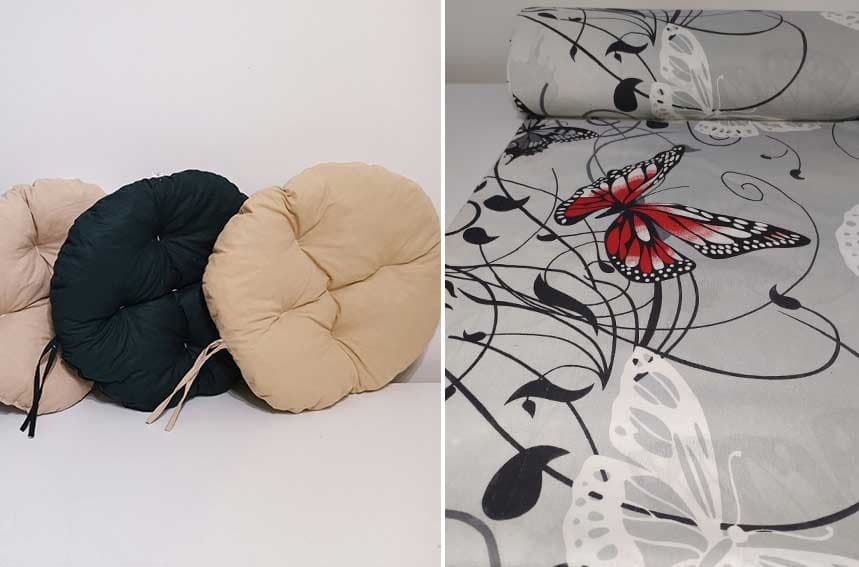 Okrugli jastuk sedalica za stolice 50 cm - Butterfly